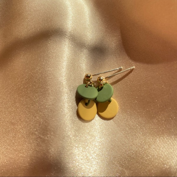 Duo Circles Drop Earrings - Picture 9 of 11